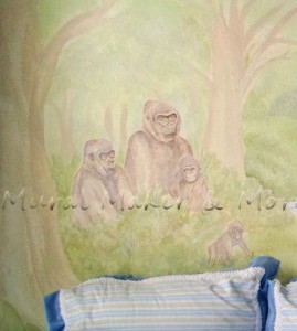 gorilla-mural-in-nursery