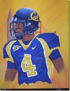 Cal Football Player Painting