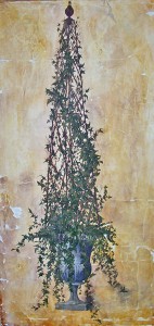 Painted Ivy Topiary Wall Hanging