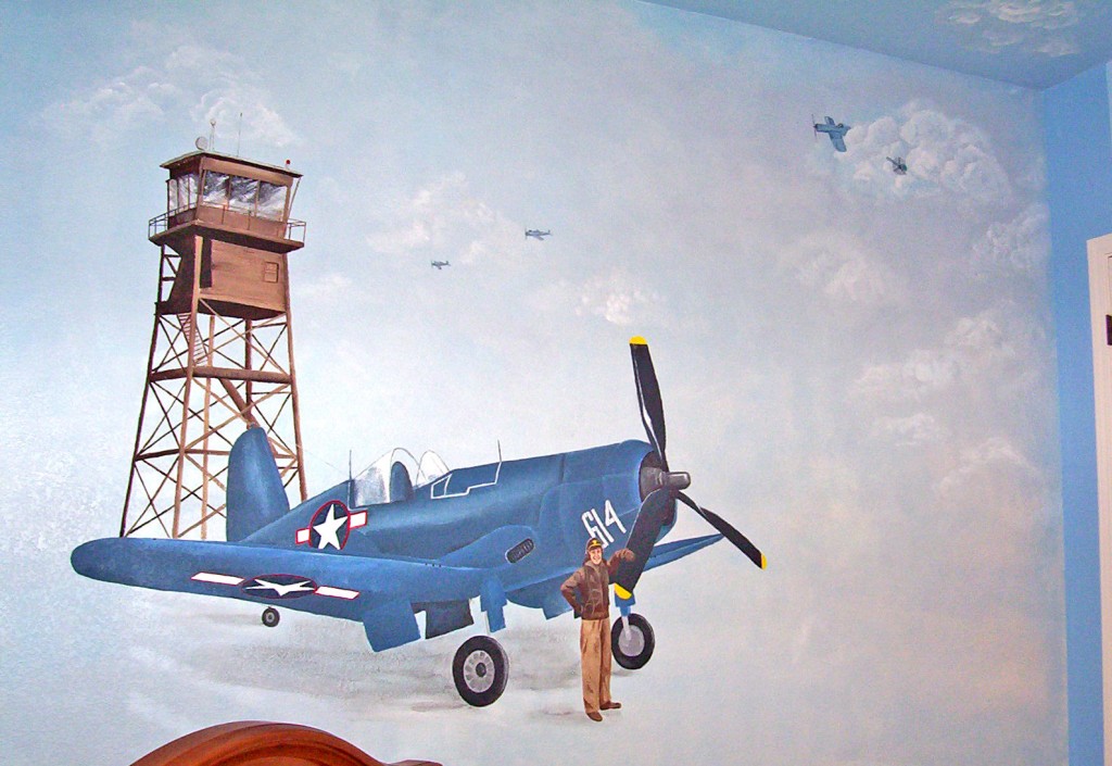 Corsair Plane Mural