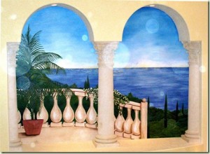 Mediterranean Mural on Canvas