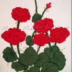How to Paint Red Geraniums