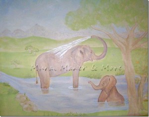 Safari Mural for Baby Boy