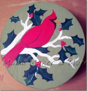 Painted Red Cardinal Gift Box