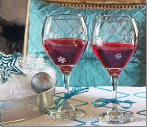Stenciled Wine Goblets