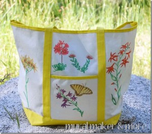 Draw Wildflowers with Fabric Markers