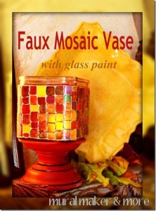 Faux Mosaic with Glass Paint