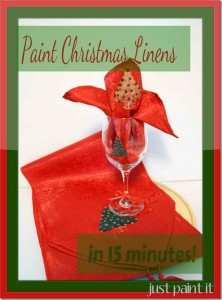 paint Christmas linens