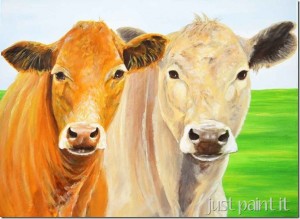 Painting of Two Cows