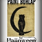 Paint Burlap for Halloween