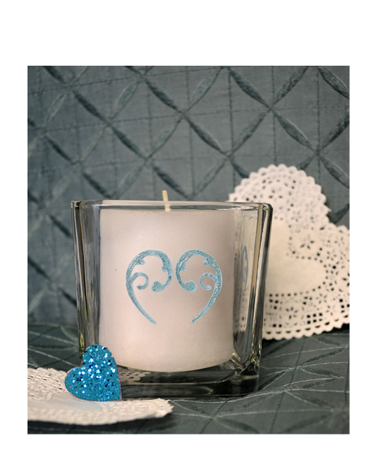 Stenciled Votive