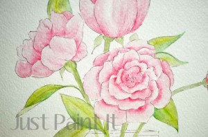 how to paint peonies