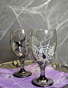 Painted Halloween Goblets