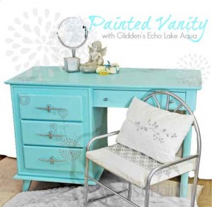 Painted Vanity with Glidden