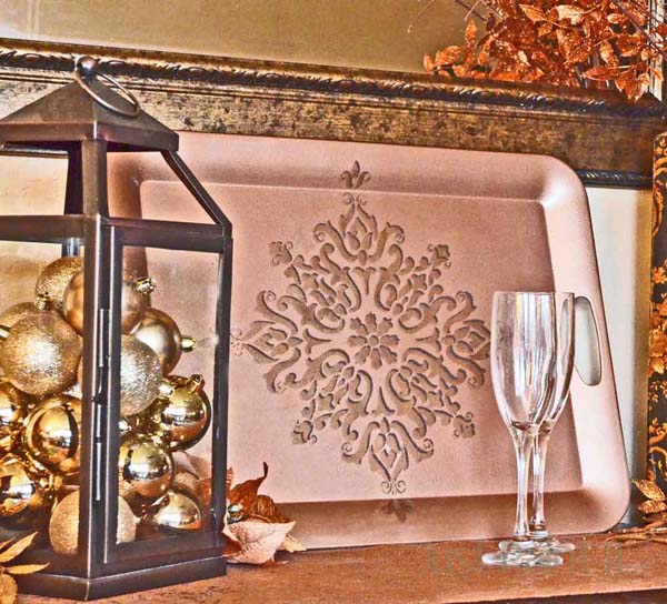Stenciled Serving Tray 