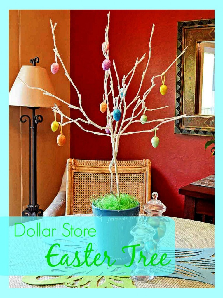 dollar store easter tree