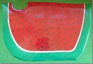 paint a watermelon-floorcloth