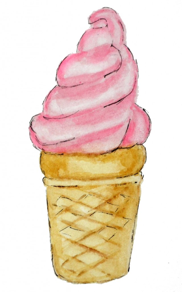 frosty cone watercolor