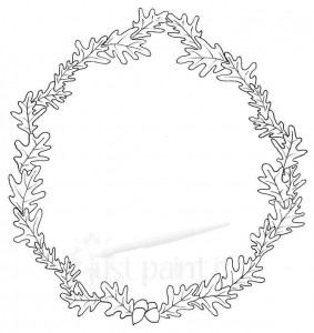 oakleaf-wreath-coloring-page