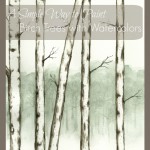 paint birch trees
