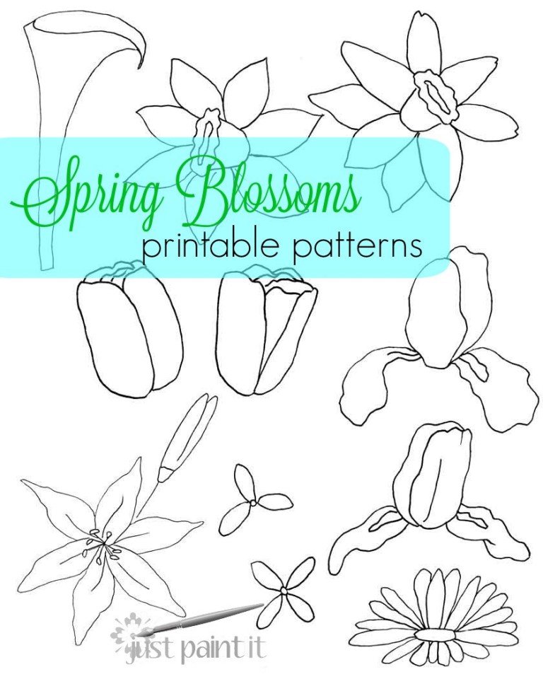 Spring Blossoms Printable Patterns