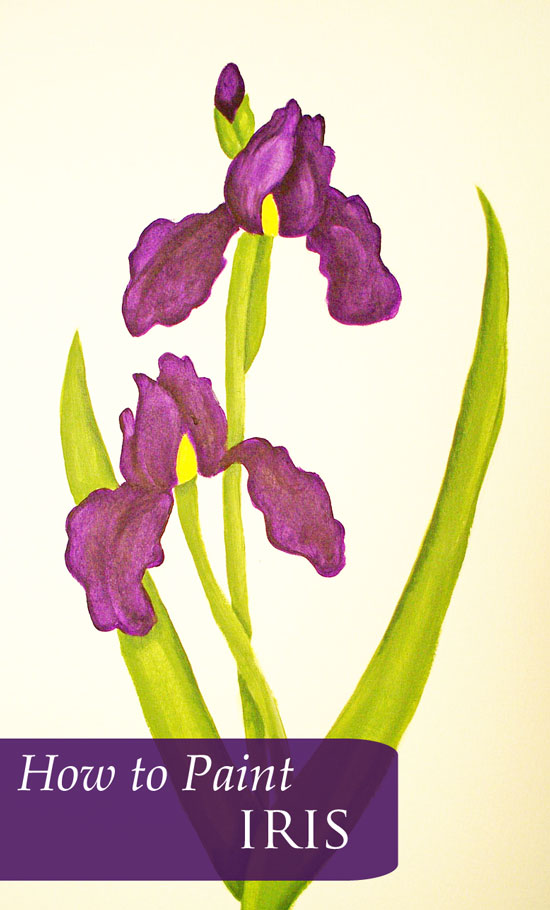 How to Paint Purple Iris