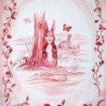 Pink Toile Bunny