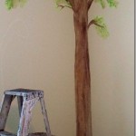 how to paint a simple tree mural