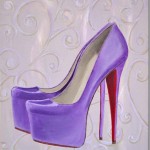 lavender high heel painting