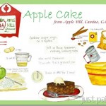 Apple Cake Recipe Illustration