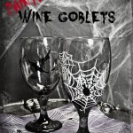 Painted Halloween Goblets