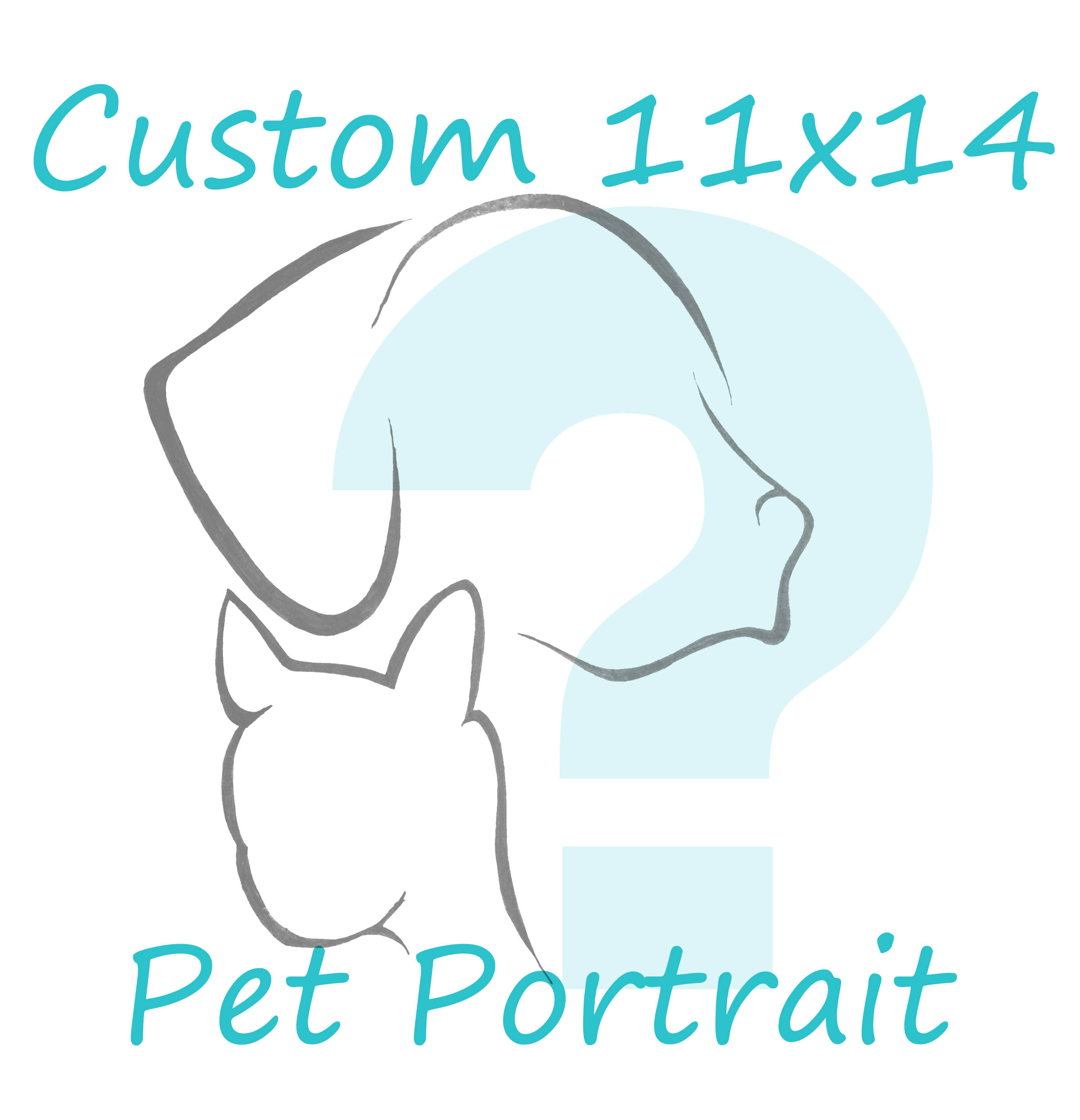 custom 11x14 pet portrait
